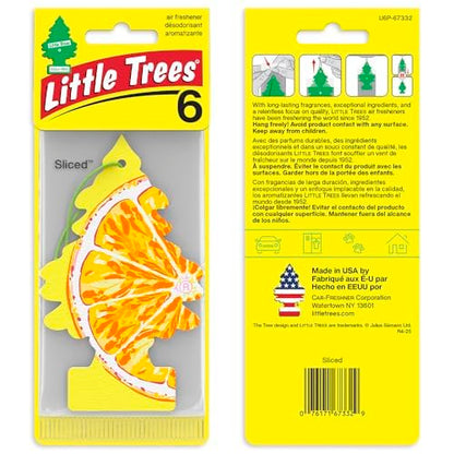 LITTLE TREES Car Air Freshener | Hanging Tree Provides Long Lasting Scent for Auto and Home | 24 Air Fresheners |Sliced - color: Sliced