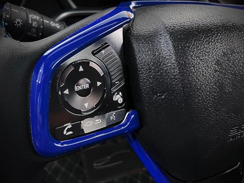 YINGTUU for Honda Civic Accessories 10th Gen 2016-2021 Steering Wheel Trim Interior Decaration Sticker Glossy Blue - color: Steering Wheel-Blue
