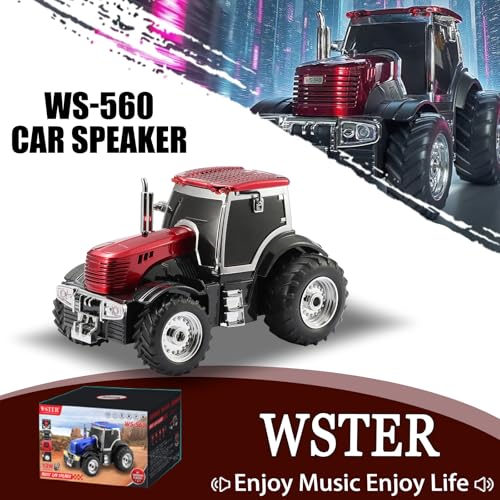 WSTER Car Model Bluetooth Replica Speakers Collection – Portable Wireless Speakers with HD Sound, LED Party Lights, FM Radio, TWS Stereo, Built-in Mic, Awesome Gifts for Friends (WS-560)