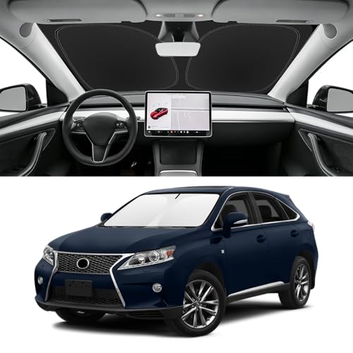 Custom Fit Windshield Sun Shade for Lexus RX 2010-2015, Blocks UV & Heat, Front Window Sunshade Accessories, Easy Fold & Store Keep Your Car Cooler - size: for 2010-2015 Lexus RX