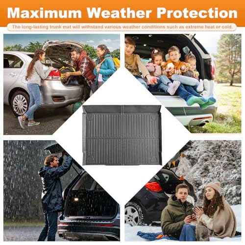 Trunk Liner for 2021-2024 Ford Bronco 5 Seat 3D Custom Fit All-Weather TPE Material Waterproof Car Cargo Liner Mat, Black - color: 2021-2024 Ford Bronco