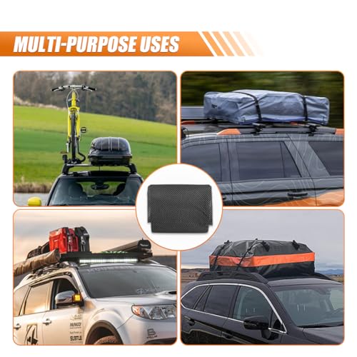Car Roof Non-Slip Rug Pad, PVC Roof Cargo Bag Protective Mat, 47'' x 39.4'' Rooftop Cargo Carrier Bag, Multipurpose Home Liner for Kitchen, Bathroom, Shoe (Black) - size: Black