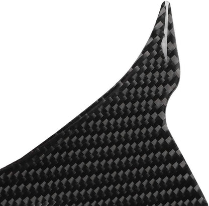 Car 10th Gen Civic Accessories Real Carbon Fiber Steering Wheel Cover Trims Inner Button Sticker Compatible with Honda Civic 2021 2020 2019 2018 2017 2016 CR-V 2017-2022 (Black) - color: Black
