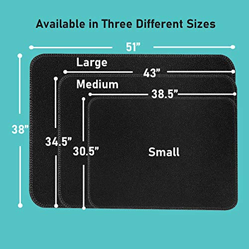 FH Group F16409 Premium Carpet Cargo Liner 40in - (38”L x 51”W), Black Color - Trunk Mat for Cars and SUVs