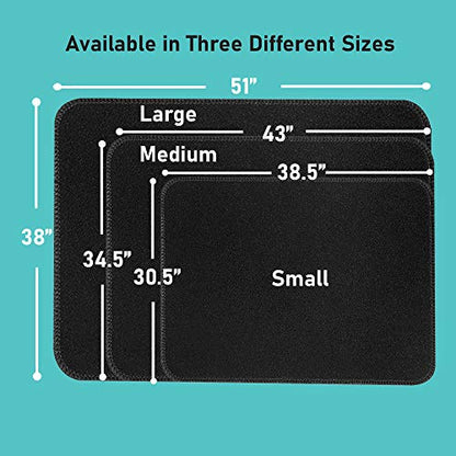 FH Group F16409 Premium Carpet Cargo Liner 40in - (38”L x 51”W), Black Color - Trunk Mat for Cars and SUVs
