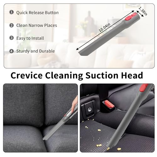 6 Replacement Attachment Kit for Dyson V15/V15s/V9/V8/V11/V12/V10/V7/Gen5 Cordless Vacuums Cleaner | Quick Release Spare Part for Home and Car Cleaning | Accessory Tool Set with Extension Hose