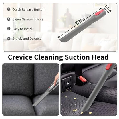 6 Replacement Attachment Kit for Dyson V15/V15s/V9/V8/V11/V12/V10/V7/Gen5 Cordless Vacuums Cleaner | Quick Release Spare Part for Home and Car Cleaning | Accessory Tool Set with Extension Hose