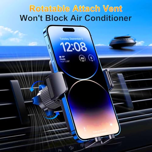 Qifutan Cell Phone Holder for Car Mount Car Vent Phone Mount, 360° Rotatable, Hands-Free Air Vent Holder for iPhone Smartphones Camera Mounts(4-7 Inch) - style: Vent-A