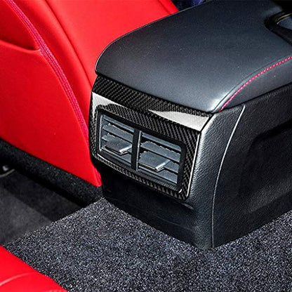 NVCNX Car Rear Air Vent Outlet Frame Cover Decal Compatible with Lexus IS250 2014 2015 / IS200t 2016 2017 / IS300 2016-2020 / IS350 2014-2020 Carbon Fiber Interior Trim Accessories Black - color: Air Vent - Rear