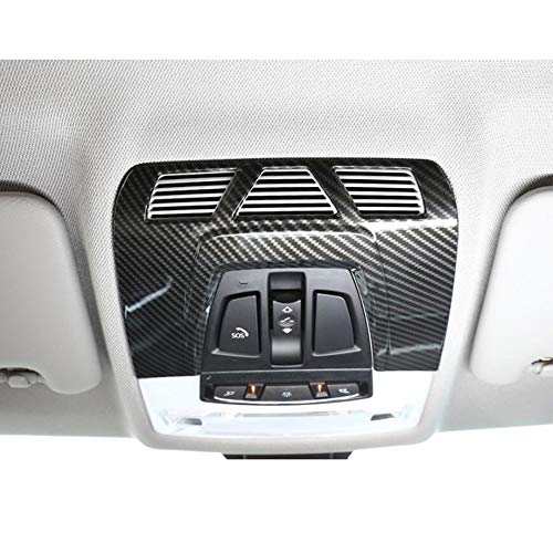 ABS Carbon Fiber Color Car Inner Front Reading Light Lamp Panel Cover Trim Auto Interior Roof Lamp Panel Cover For BMW 1 2 3 4 Series X1 X2 X5 X6 F30 F22 F34 F36 F48 F47 F15 F16 (Panel frame)