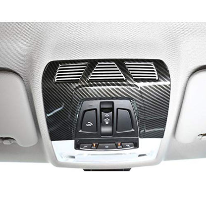 ABS Carbon Fiber Color Car Inner Front Reading Light Lamp Panel Cover Trim Auto Interior Roof Lamp Panel Cover For BMW 1 2 3 4 Series X1 X2 X5 X6 F30 F22 F34 F36 F48 F47 F15 F16 (Panel frame)