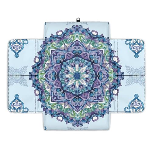Bohemian Mandala Arm Rest Cover for Car, Memory Foam Center Console Cover with Storage Bags,Universal Auto Accessories Interior Decoration - color: Bohemian Mandala