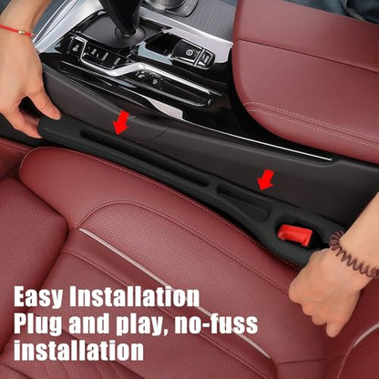 Car Seat Gap Filler Organizer 2 PCS Black Universal Seat Gap Plug Blocker Anti-Drop Console Catcher Phone Keys Storage for Car Truck SUV Auto Accessories Style3 - size: Style 3