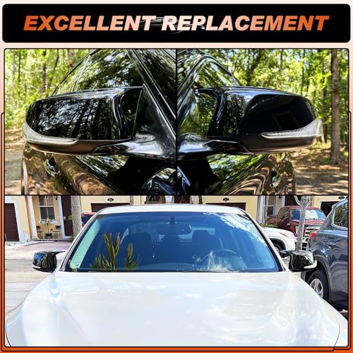 Glossy Black Mirror Cover Caps Rearview Side Mirror Covers Fit for Infiniti Q50 2014-2022 Infiniti Q60 2017-2022 Left Driver Side Right Passenger Side-2 PCS - size: Fit for Infiniti Q50 2014-2022-Glossy Black