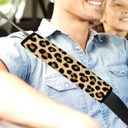 Women's Car Belt Covers, Wild Animal Cheetah Leopard Print Fashion Cushion Pad Car Shoulder Strap Harness Pad - color: Color861
