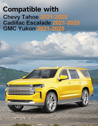 in-Channel Window Rain Guards Fit for Chevy Tahoe/Cadillac Escalade/GMC Yukon 2021-2026 Rain Guard Extra Durable Window Deflectors Vent Visors Vent Shades Exterior Car Accessories-4pcs - size: 2021-2026 Chevy Tahoe/Cadillac Escalade/GMC Yukon