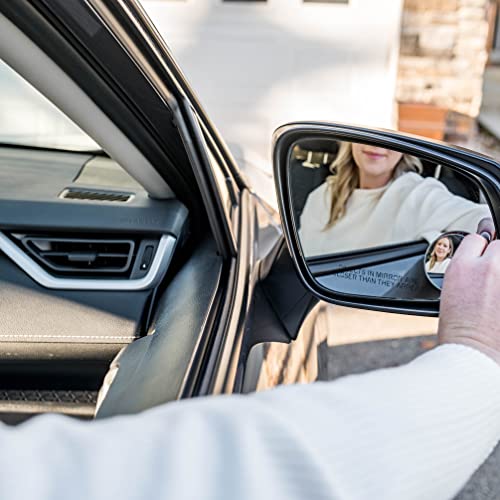Verivue 2-Inch Round Blind Spot Mirrors for Cars, Universal Fit, HD Convex Wide Angle, Stick-On Frameless Side Mirror Blindspot, Adjustable Blind Spot Mirror for Car Side Mirrors, 2-Pack - size: Round