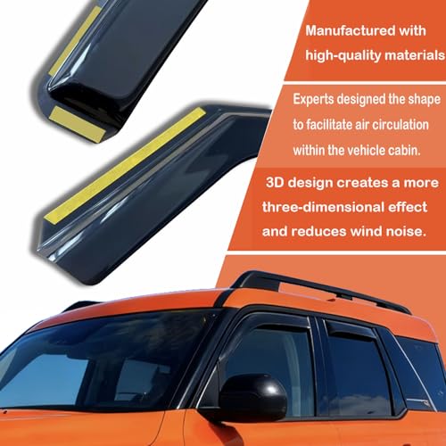 in-Channel Window Visors Vent Deflectors Compatible with Dodge Ram 2500 3500 Crew Cab 2019-2026, Sun Visor Wind Shades Window Rain Guards Dark Smoke Exterior Car Accessories 4pcs - size: For Ram 2500/3500 Crew Cab