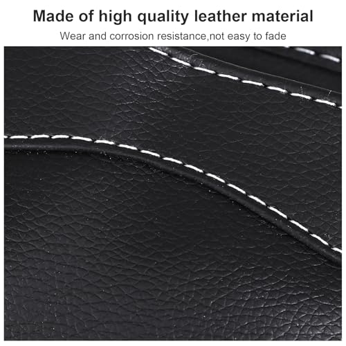 Car Seat Side Pocket Organizer, PU Leather Small Car Storage Pocket Bag, Automotive Gap Organizer Bag Seat Gap Filler for Phone, Keys, Registration (Black)