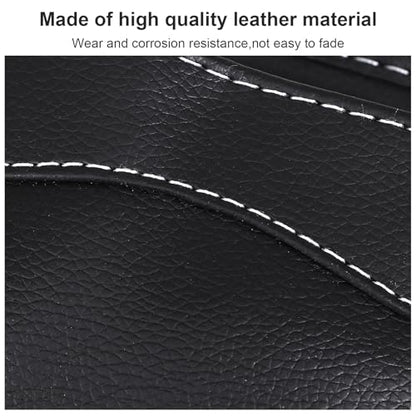 Car Seat Side Pocket Organizer, PU Leather Small Car Storage Pocket Bag, Automotive Gap Organizer Bag Seat Gap Filler for Phone, Keys, Registration (Black)