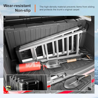 powoq Cargo Mat Compatible with 2009-2015 Honda Pilot Trunk Mat Cargo Liner Backrest Liner TPE Replacement for 2009-2011 2012 2013 2014 2015 Honda Pilot Accessories (Trunk Mat with Backrest Mats) - size: Compatible With Honda Pilot | 2009-2015