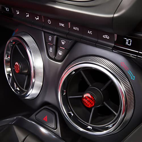 Carbon Fiber Decla Car Center Air Vent Sticker Interior Trim Cover for Chevrolet Camaro ZL1 2016 2017 2018 2019 2020 2021 2022 2023 Accessories - color: Center Air Vent