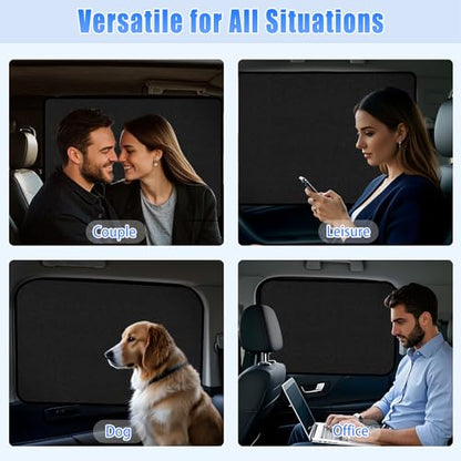 ZATOOTO Car Window Covers for Rear Privacy Car Shade for Baby Back Window Sunshade of Soft Suede UV Protection & Light Blocking Baby Sun Shades for Camping Eating and Rest, 16.69×31.5in - color: JP-Ola-85*50