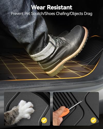 3W Floor Mats Fit for Nissan Kicks 2025 2026 (Not Fit Play Version) Accessories TPE All Weather Floor Liner, 1st and 2nd Row Car Mats Tunk Mats Full (NOT for Play Version) - size: 6.Kicks|25|Floor Mats