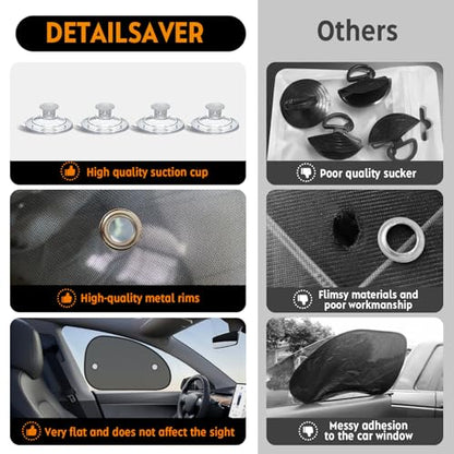 2026 New Upgrade Car Window Shades for Side Window 25"X15"(2 Pack),Car Window Shade for Baby Suction Cup,Sun Shade Side Window Can Blocks 99.98% UVR
