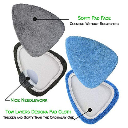 Windshield Cleaner Tool Car Window Cleaning Wand Glass Microfiber Brush Bigger Pad Thicker Softy Cloth, with Towel Spray Bottle Cloth Bag Kit TTL 6Pcs