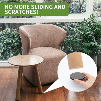 Non Slip Furniture Pads 16 PCS 3'' Round - Anti Slip Furniture Pads - Self Adhesive Rubber Feet Furniture Feet - Chair Leg Floor Protectors - Keep Furniture in Place - size: Round 3 inch 16PACK