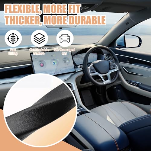 Car Seat Gap Filler Set of 2, Premium Interior Car Accessories, Multifunctional Car Storage Solution with Non-Slip Design, Fits Most Vehicles (Beige) - color: Beige