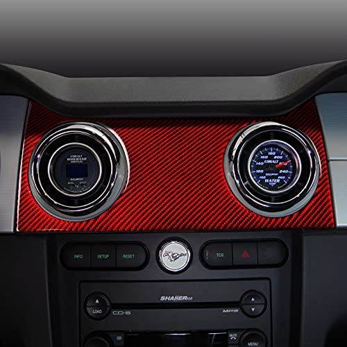Car Center Air Outlet Vents Sticker Carbon Fiber Decal for Ford Mustang GT Shelby 2005 2006 2007 2008 2009 Accessories - color: Center Air Outlet