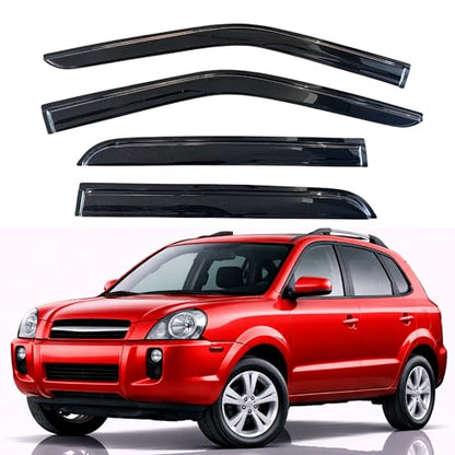 KPY Rain Guards Fit for 2005-2009 Hyundai Tucson, Out-Channel Window Visors Vent Wind Deflectors 4PC, Car Accessories for 05-09 Tucson - size: 2005-2009 Tucson