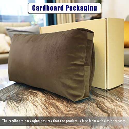 Velvet Recliner Head Pillow with Non-Slip Base - Adjustable Neck Support for Pain Relief in Home, Office and Travel (Brown) - color: Brown