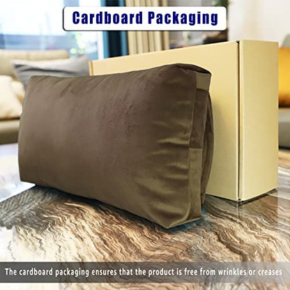 Velvet Recliner Head Pillow with Non-Slip Base - Adjustable Neck Support for Pain Relief in Home, Office and Travel (Brown) - color: Brown