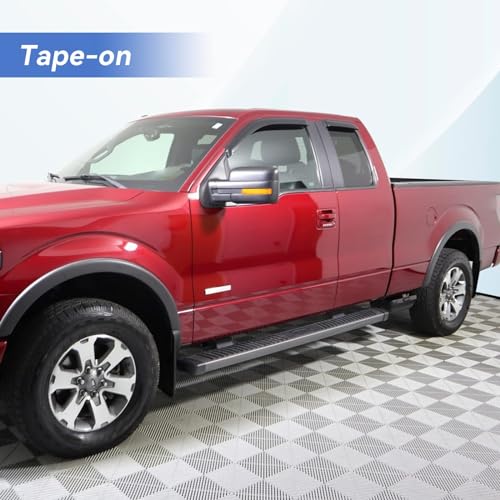 Window Visors Rain Guards for 2004-2014 Ford F150 SuperCab, Out-Channel Window Vent Wind Deflectors Visors Shades for 04-14 F-150 Extended Cab - size: 2004-2014 F150 Supercab
