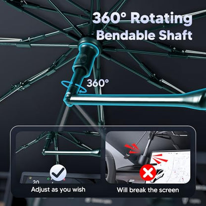 Autorder Windshield Sun Shade Umbrella for 2019-2026 Dodge RAM 1500 Accessories,Upgraded Ice Crystal Material,Easy Setup Umbrella Sunshade for Car Windshield,100% Sun Blocking - size: Dodge Ram 1500 2019-Present