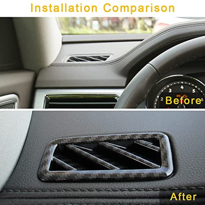 2PCS Dashboard Side Air Outlet Cover for Volkswagen Atlas 2018 2019 2020 2021 2022 2023 Atlas Cross Sport Accessories ABS Carbon Fiber Texture - size: SIDE AIR VENT COVER-2PCS