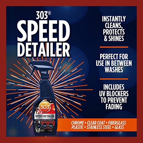 303 Products Speed Detailer - Instantly Shines and Protects - for All Exterior Automotive Surfaces - Cleans Between Washes - UV Protection, 1 Gallon, 4 Pack (30229-4PK) - size: 128 Fl Oz (Pack of 4)