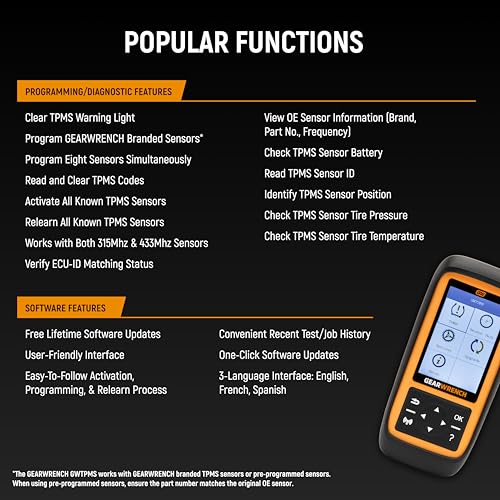 GEARWRENCH Universal Tire Pressure Monitoring System Programming & Diagnostic Tool | GWTPMS - style: TPMS Diagnostic