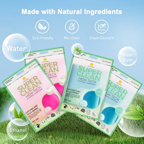 FiveJoy Car Cleaning Gels, 4-Pack Universal Auto Detailing Tools Car Interior Cleaner Putty, Dust Cleaning Mud for PC Tablet Laptop Keyboard, Camera, Printers, Calculator - 320g (2.8oz/pcs) - color: Blue,Pink