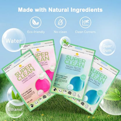 FiveJoy Car Cleaning Gels, 4-Pack Universal Auto Detailing Tools Car Interior Cleaner Putty, Dust Cleaning Mud for PC Tablet Laptop Keyboard, Camera, Printers, Calculator - 320g (2.8oz/pcs) - color: Blue,Pink