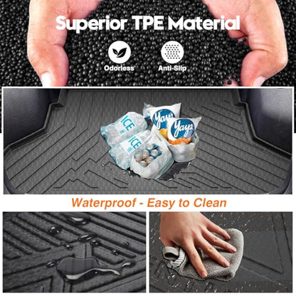 KUST Cargo Trunk Mat for Honda Accord 2013-2017, Rear Cargo Liner for Accord Accessories All Weather TPE Rubber Car Mat Raised Edge - style: Accord 2013-2017 │ Trunk Mat
