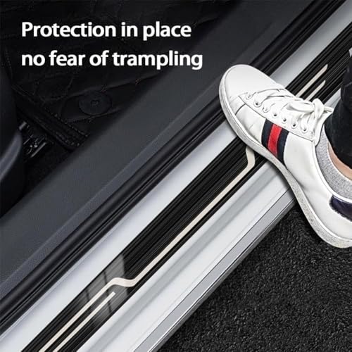 4 Pcs Stainless Steel Car Door Sill for Jeep Grand Cherokee L 2021-2025, Car Protector Strips Edge Entry Guards Anti Scratch Threshold Strip