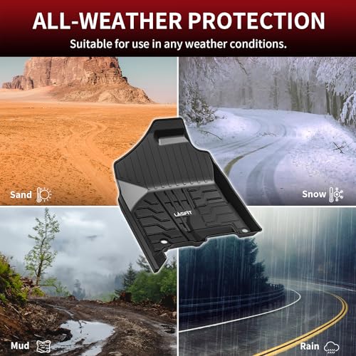 LASFIT Floor Mats for Ram 1500/2500/3500 Crew Cab 2013-2018 Front, for Ram 1500 Classic Crew Cab 2019-2024 All Weather TPE Custom Fit Car Mats Truck Front Liners 1st Row Only, Black - style: 1) 1500/2500/3500 | 2013-2018 |Crew Cab Front Floor Mats