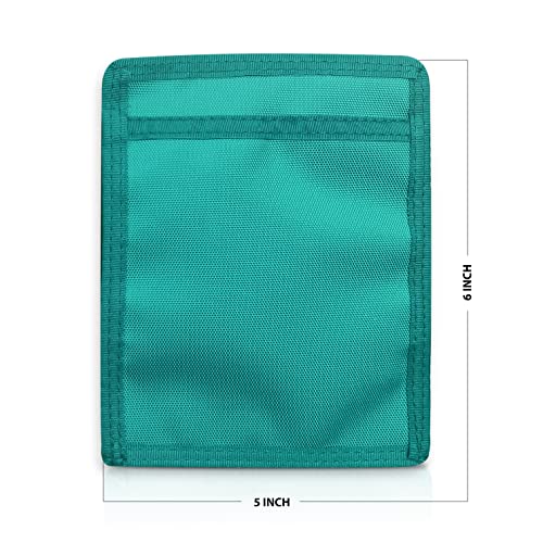 ASA TECHMED Nurse Pocket Organizer, Nylon 5 Pocket Nurse Scrub Organizer, 6 Inch x 5 inch, Green - color: Green