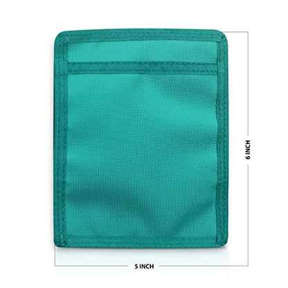 ASA TECHMED Nurse Pocket Organizer, Nylon 5 Pocket Nurse Scrub Organizer, 6 Inch x 5 inch, Green - color: Green
