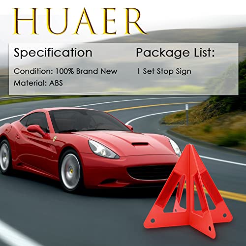 Akozon Emergency Triangles, Portable Car Roadside Triangles Emergency Breakdown Reflective Triangle For Car Warning Safety Road Stop Sign