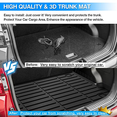 Cartist Cargo Liner Fits for Hyundai Kona 2018-2023/Kona N 2022-2023/Kona Electric 2019-2023, All Weather Rear Cargo Trunk Mat for Kona Accessories - size: 8)Hyundai Kona【2018-2023】